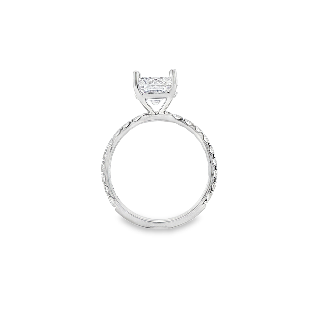 14K White Gold Semi-Mount Engagement Ring – 0.54 ct Lab-Grown Diamonds
