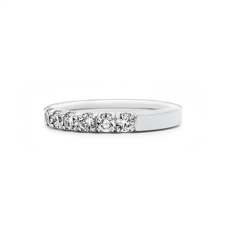 14K White Gold Lab-Grown Diamond Halfway Band – 0.62ctw