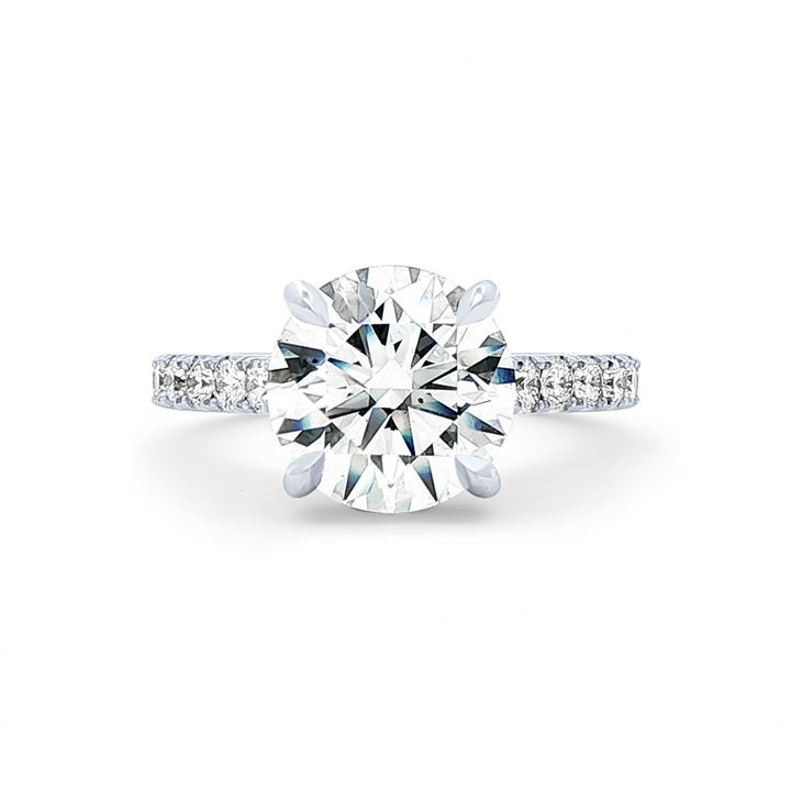 14K White Gold Lab Diamond Semi-Mount Engagement Ring – 0.69ctw.