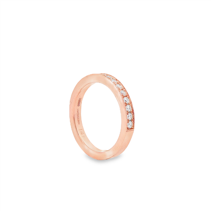 14K Rose Gold Diamond Half Anniversary Band – 0.22ctw
.