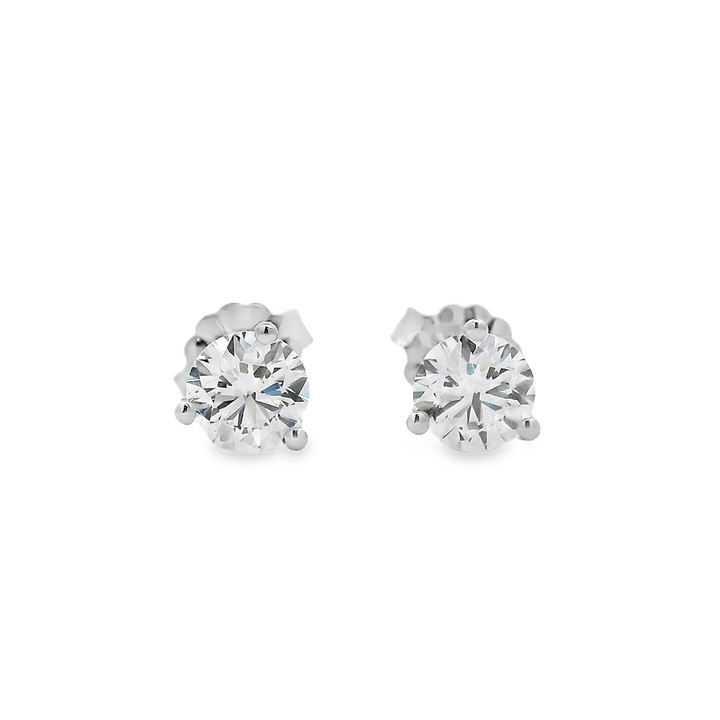 14K White Gold Lab Grown Diamond Stud Earrings – 1.06ctw.