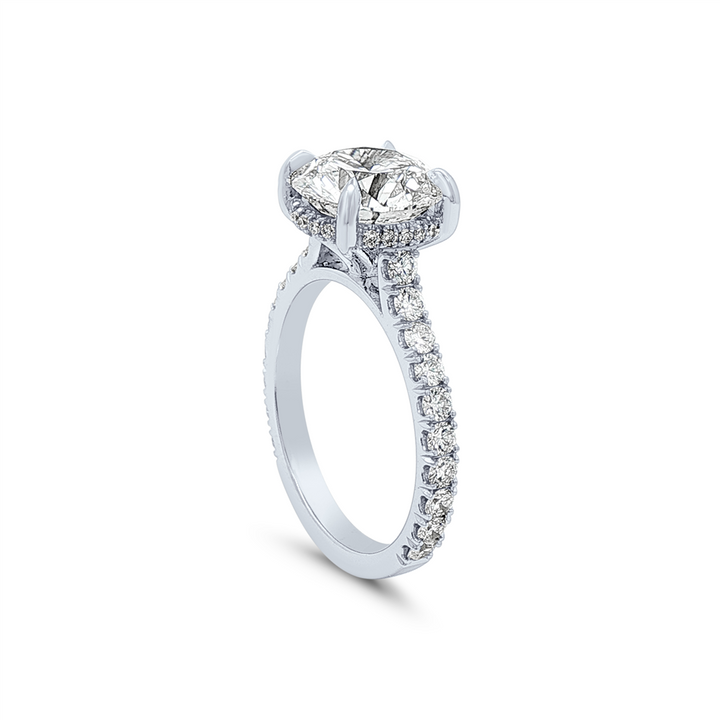 14K White Gold Lab Diamond Semi-Mount Engagement Ring – 0.69ctw.