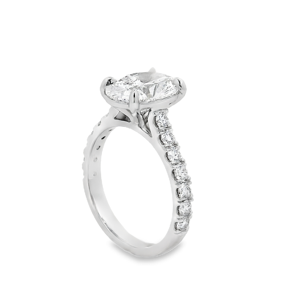 14K White Gold Lab Grown Diamond Engagement Ring Semi-Mount – 0.66ctw