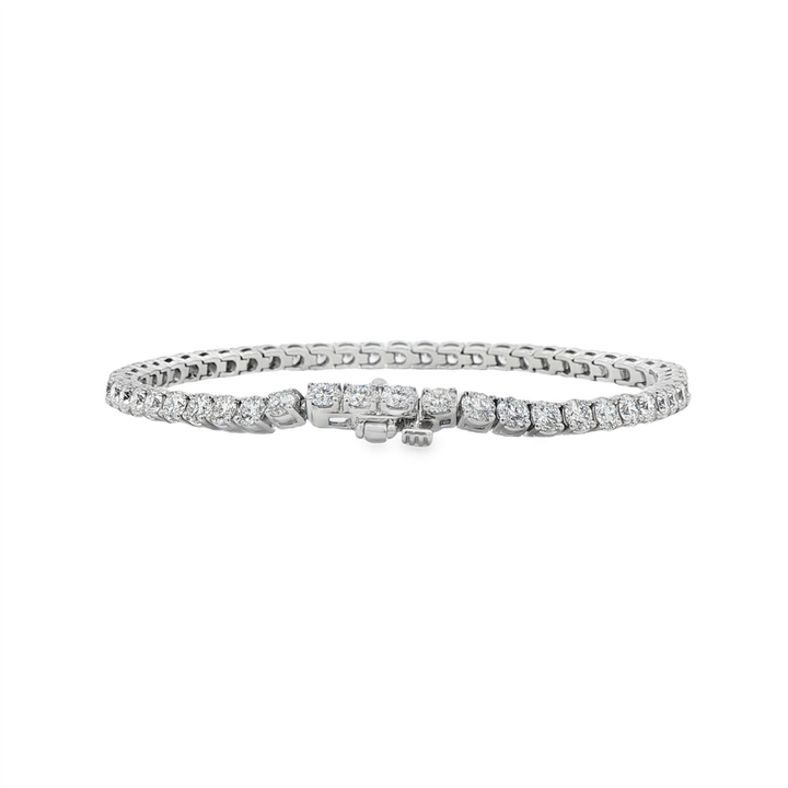 14K White Gold Lab-Grown Diamond Tennis Bracelet – 5.56ctw.
