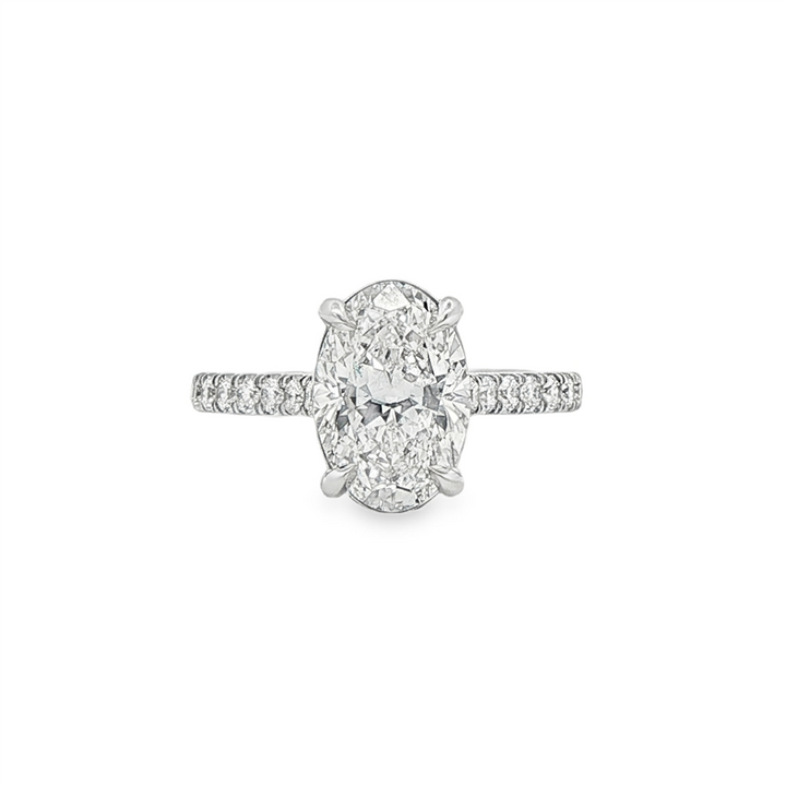 14K White Gold Lab Grown Diamond Engagement Ring Semi-Mount – 0.48ctw