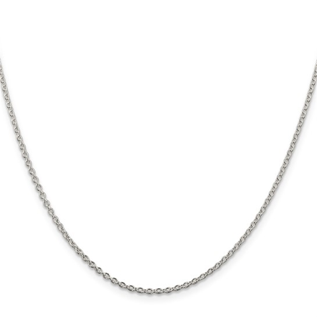 Sterling Silver Cable Chain – 1.95mm, 18"
