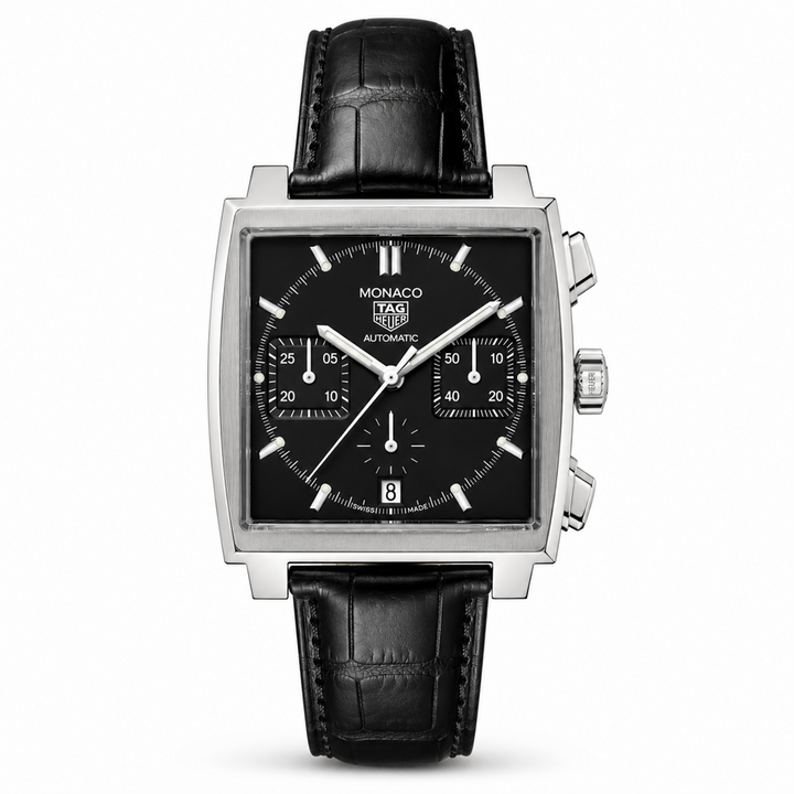 38mm Stainless Steel TAG Heuer Monaco Automatic Chronograph Watch – Ref. CW2110