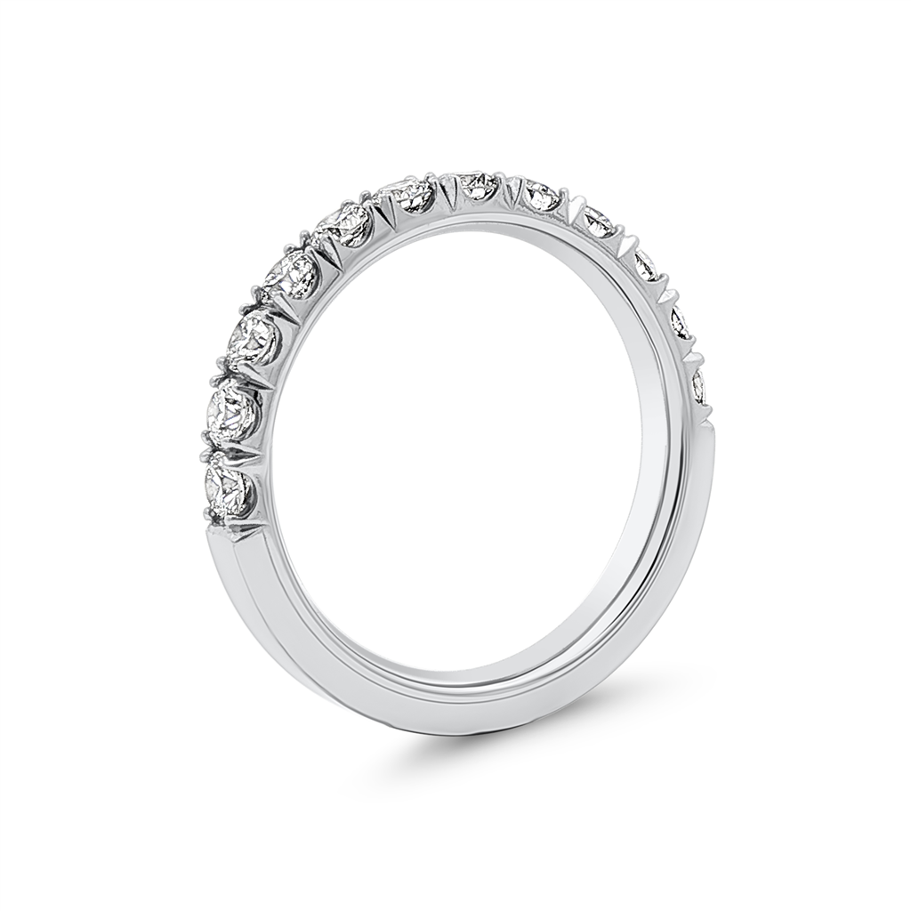 14K White Gold Lab-Grown Diamond Halfway Band – 0.62ctw