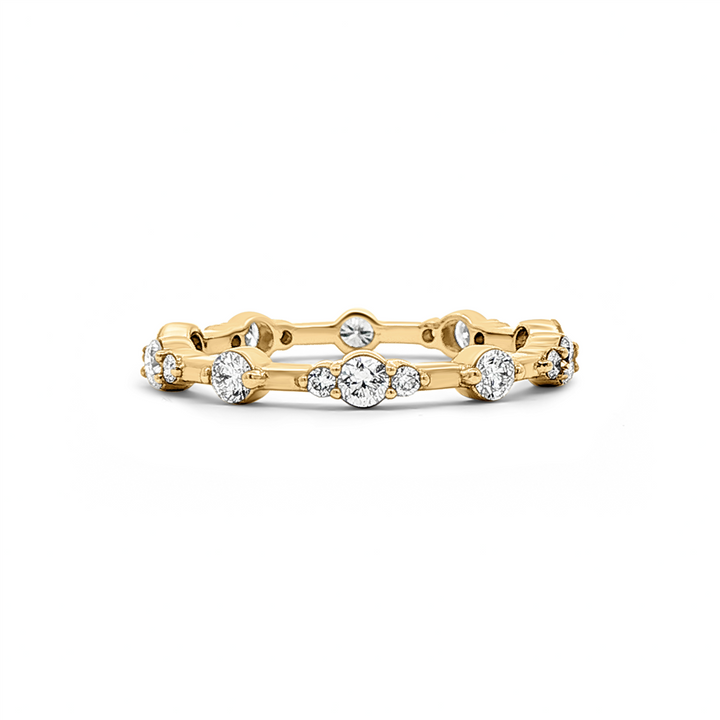 14K Yellow Gold "Whisper Band" Lab Grown Diamonds – 0.58ctw.