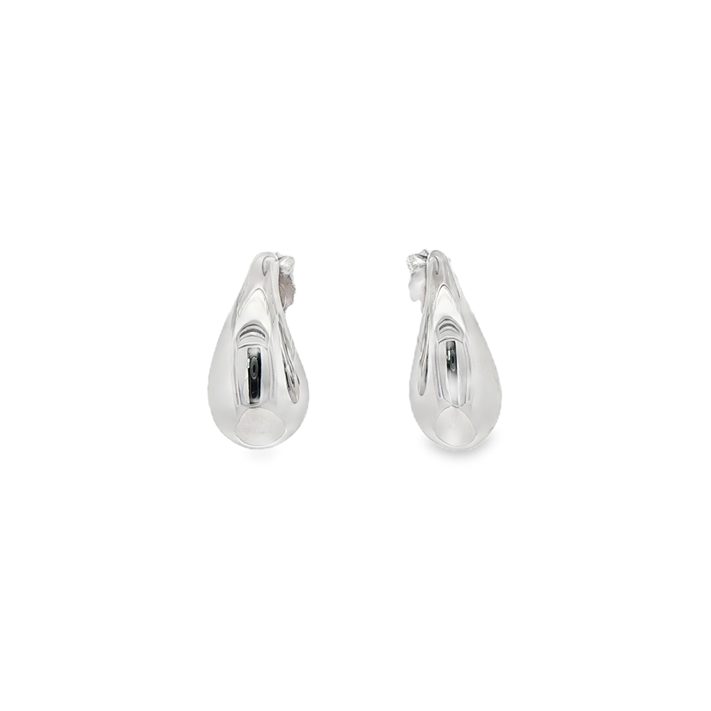 14K White Gold Medium Teardrop Earrings – 19x10mm, 2.7g

Description: