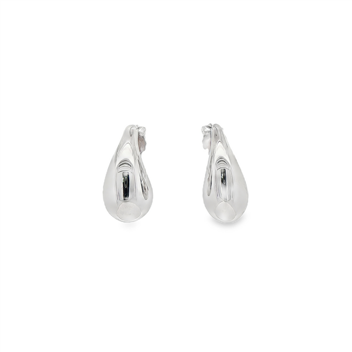 14K White Gold Medium Teardrop Earrings – 19x10mm, 2.7g

Description: