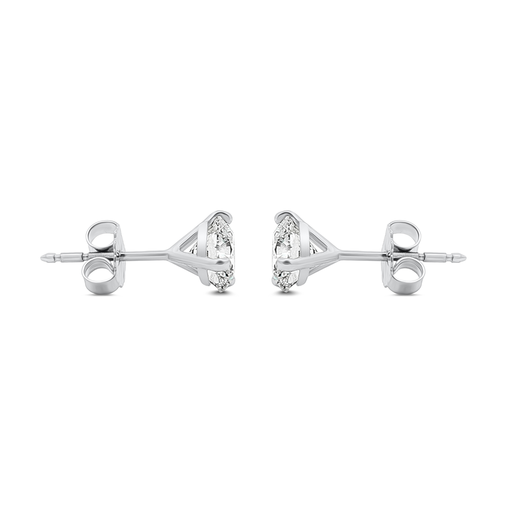 14K White Gold 2.06ctw Lab Grown Diamond Martini Stud Earrings