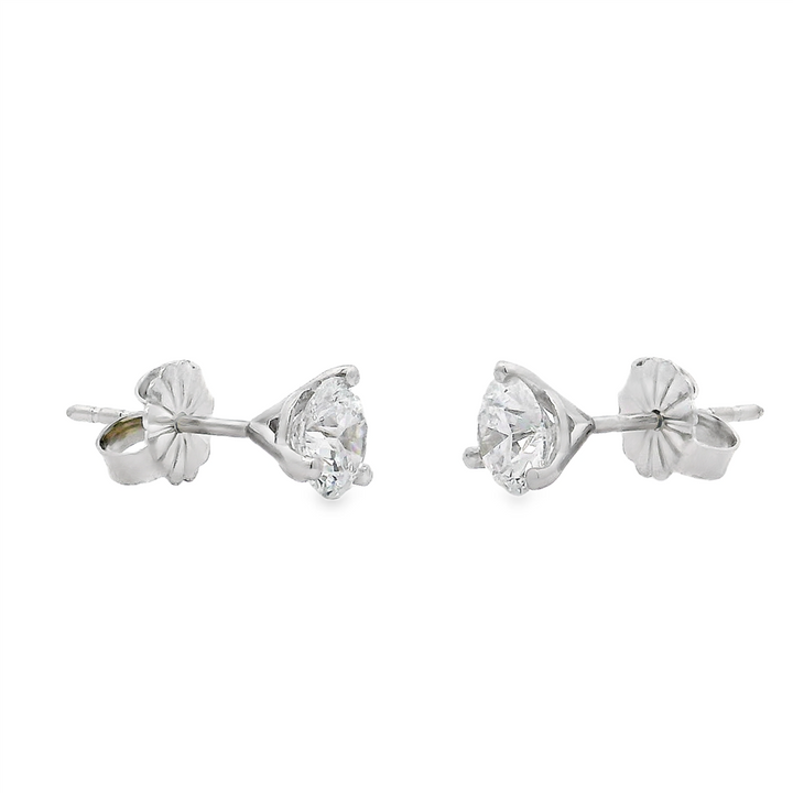 14K White Gold Lab Grown Diamond Stud Earrings – 1.06ctw.