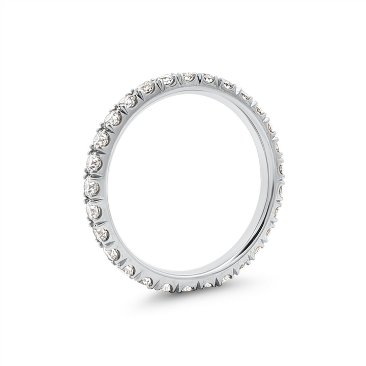 18K White Gold 1.01ctw Natural Diamond Eternity Wedding Band