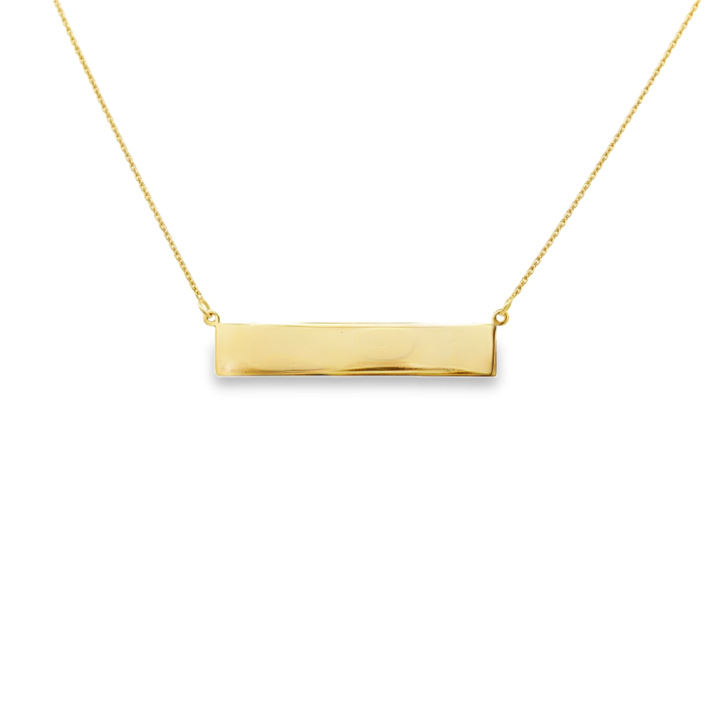 14K Yellow Gold ID Necklace – 16–18", 2.4g