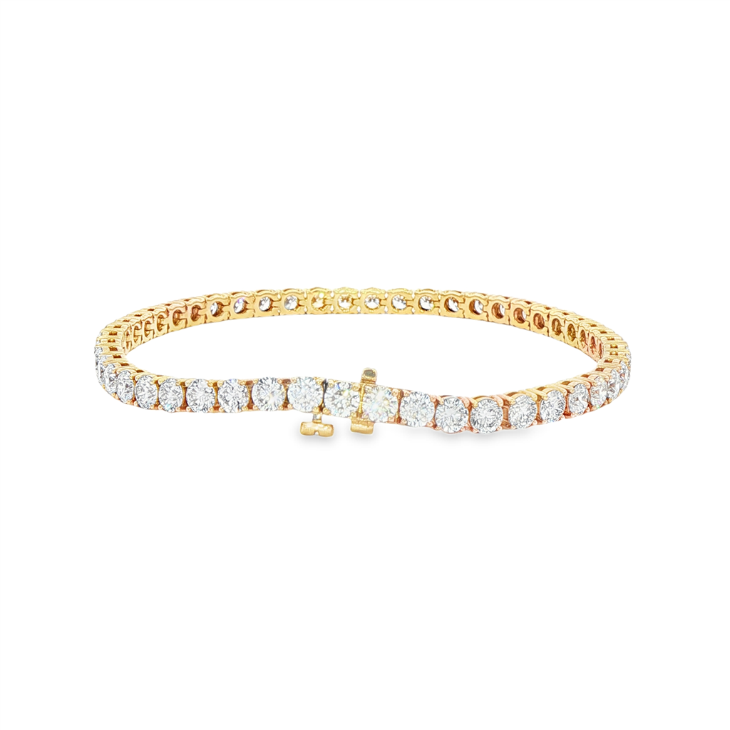 14K Yellow Gold Lab Grown Diamond Tennis Bracelet – 5.63ctw.