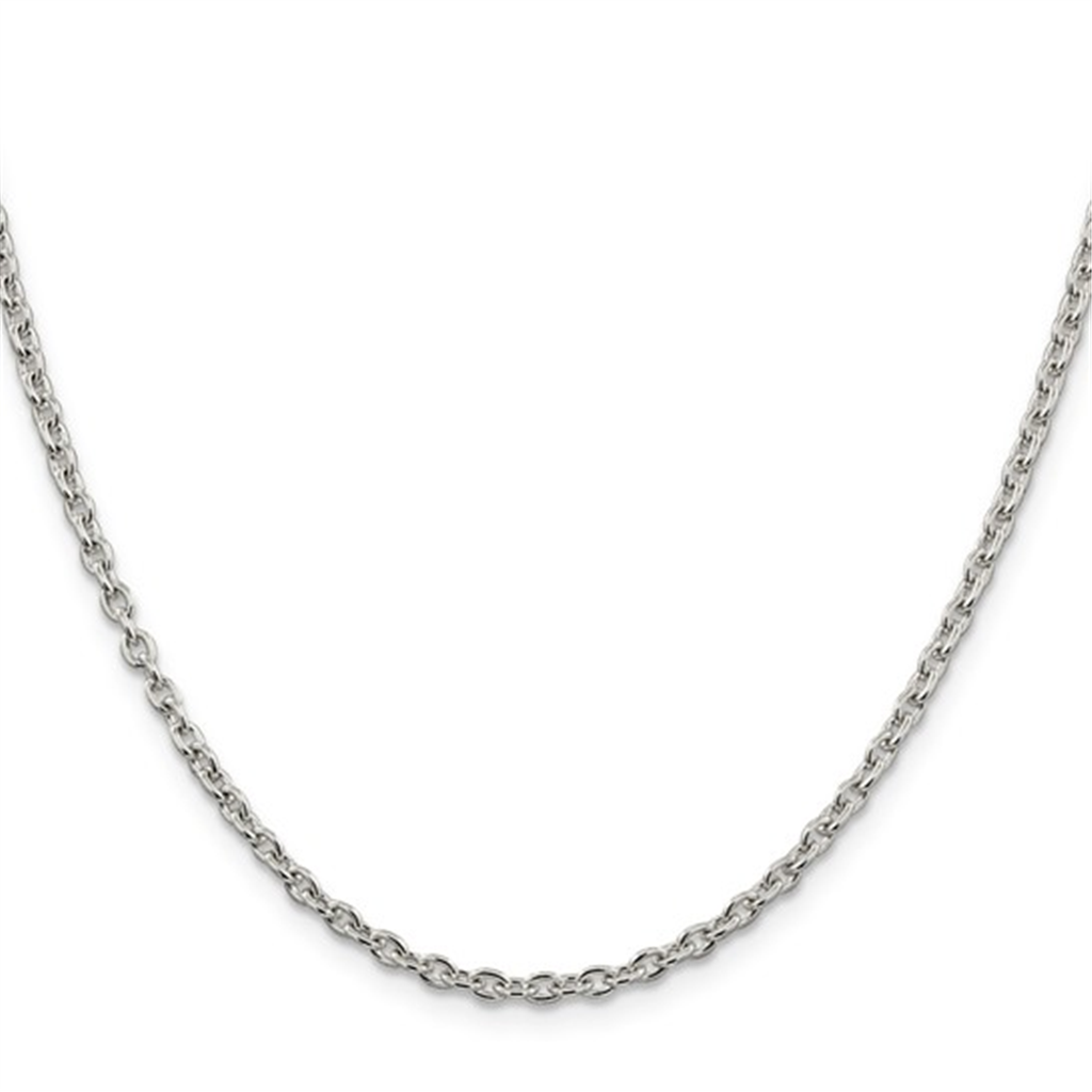 Sterling Silver Cable Chain – 2.75mm, 24"