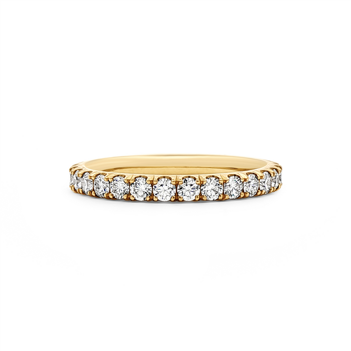 14K Yellow Gold Natural Diamond Eternity Band – 1.01ctw.