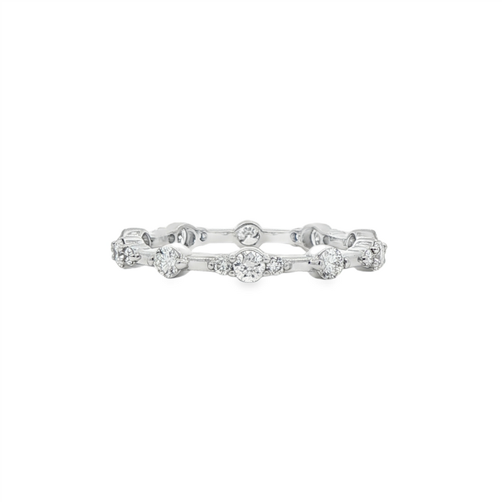 14K White Gold Lab Diamond Whisper Band – 0.58ctw.