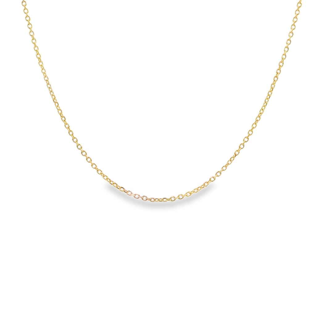14K Yellow Gold Diamond-Cut Rolo Chain – 0.9mm | 18" | 1.1g