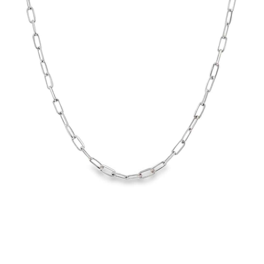 14K White Gold Anchor Chain – 4mm | 18" | 2.8g