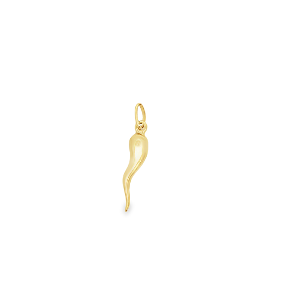 14K Yellow Gold Light Horn Pendant – 0.9g