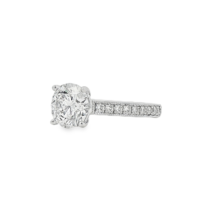 14K White Gold Lab-Grown Diamond Semi-Mount Engagement Ring – 0.31ctw.