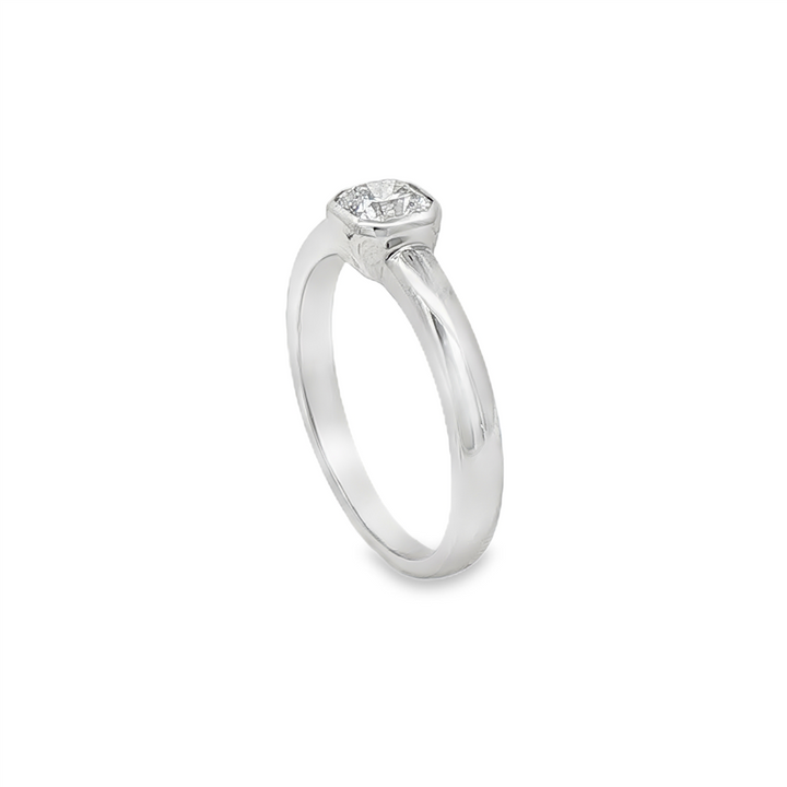 14K White Gold Ideal Square Lab-Grown Diamond Engagement Ring – Size 6.75
