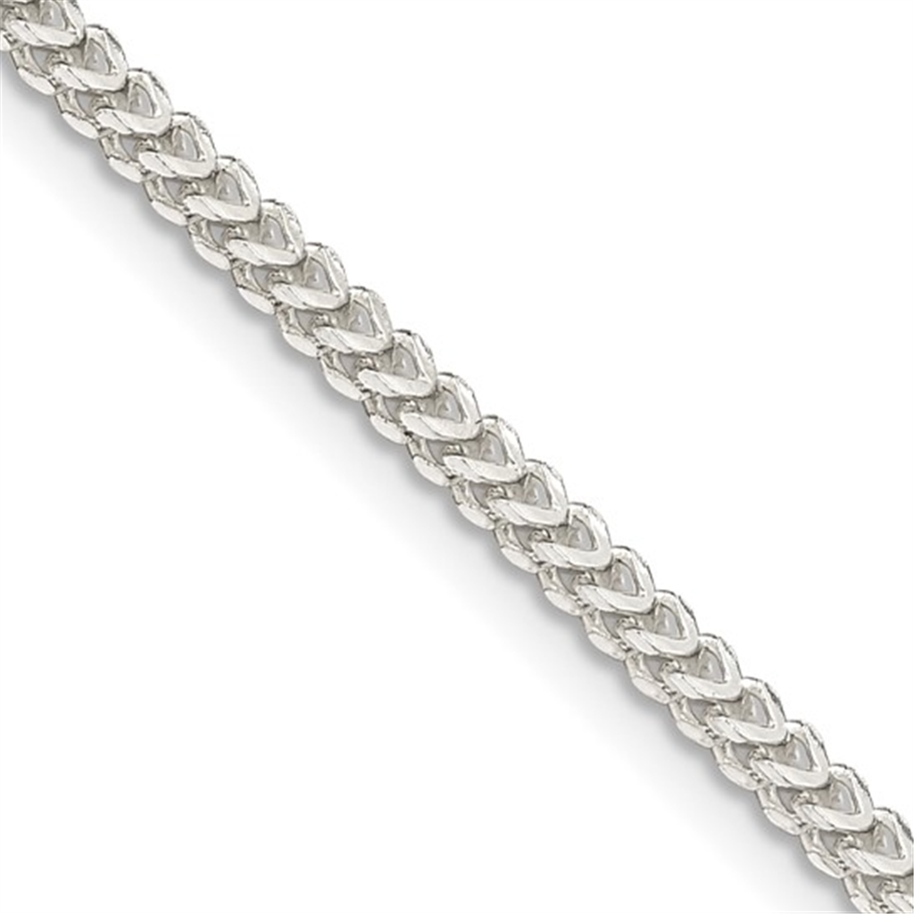 Sterling Silver Diamond-Cut Franco Chain – 2mm, 22"