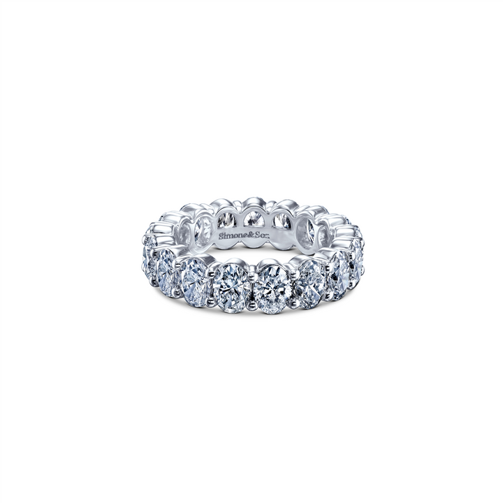 18K White Gold Natural Diamond Anniversary Band 5.48ctw.