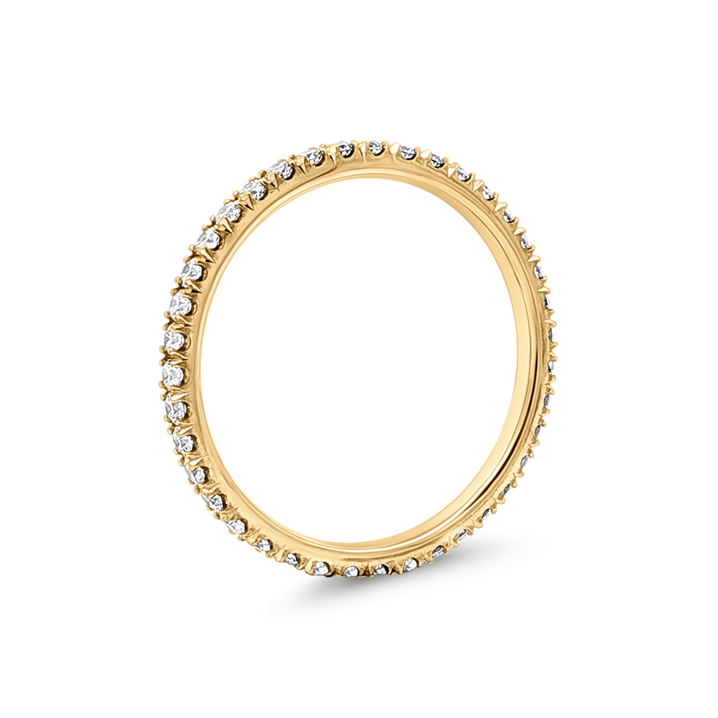 14K Yellow Gold Natural Diamond Eternity Band – 0.57ctw.