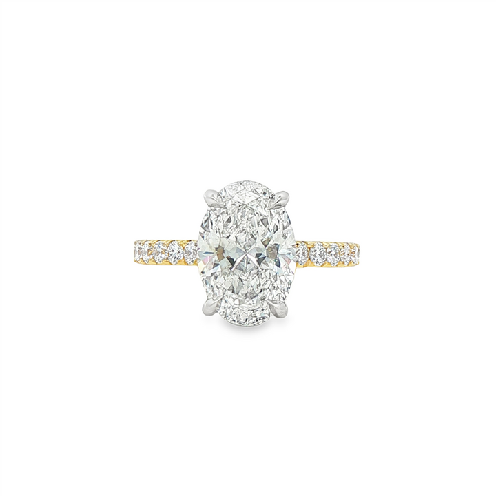 18K Yellow Gold & Platinum Lab-Grown Diamond Semi-Mount Engagement Ring – 0.67 CTW