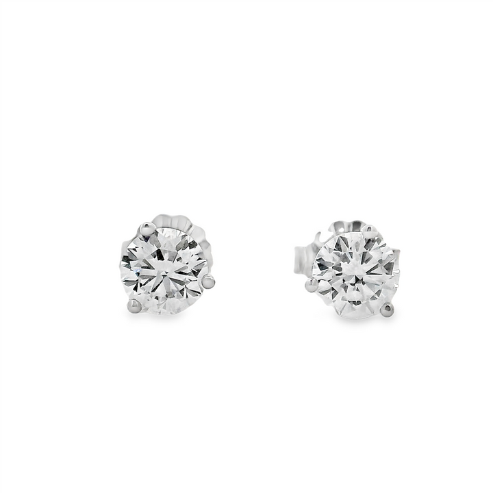 14K White Gold 1.06ctw Lab Grown Diamond Martini Stud Earrings