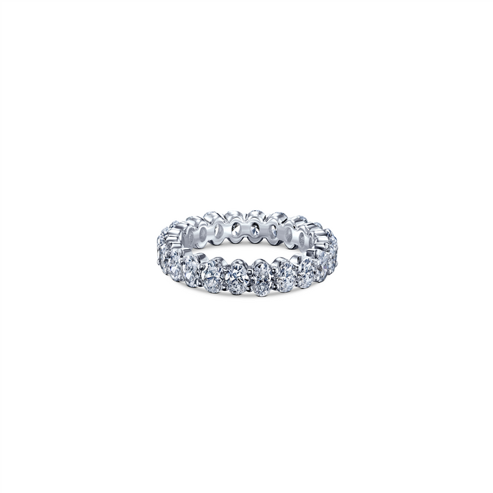 Platinum Oval Diamond Anniversary Band 3.50ctw.