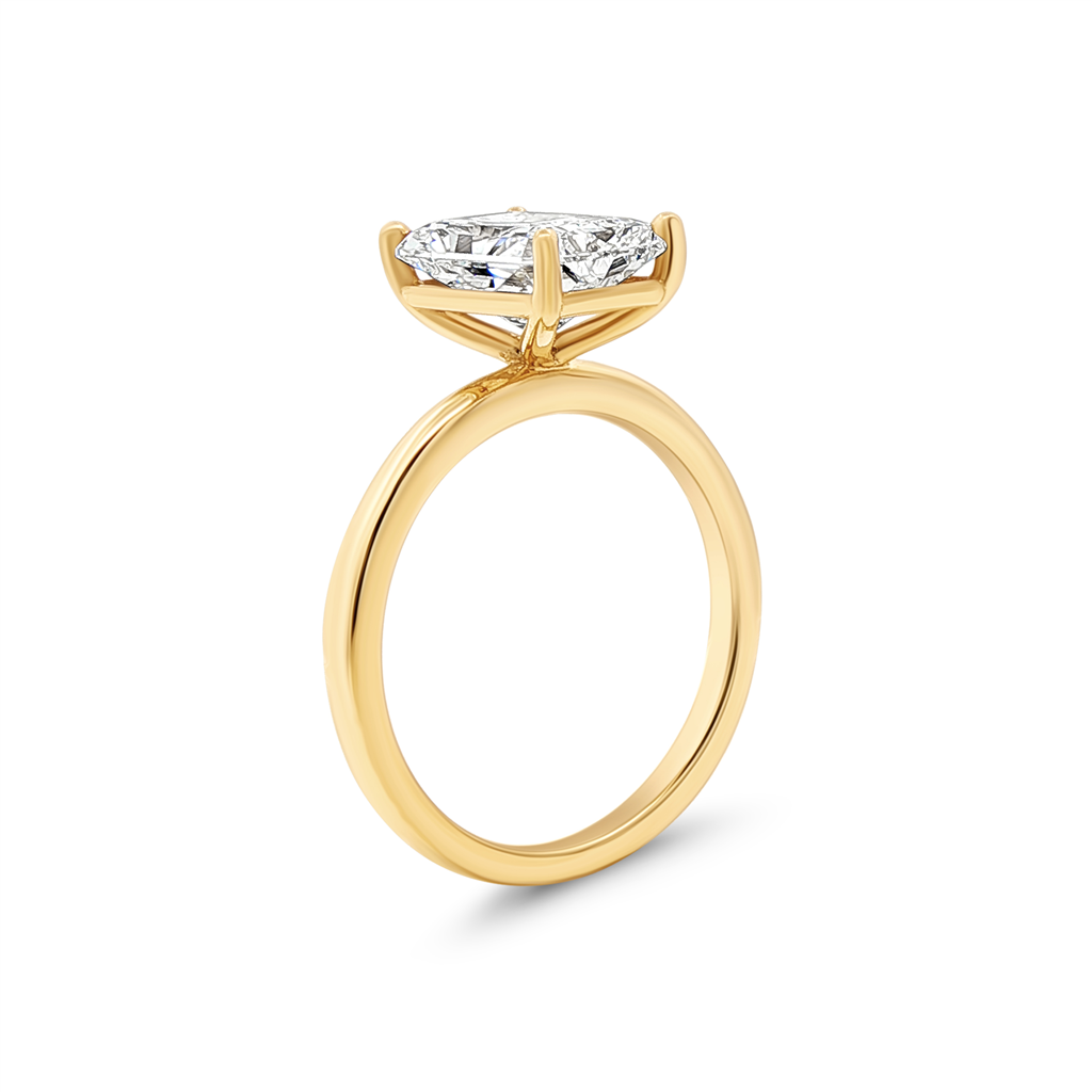 14K Yellow Gold Semi-Mount Engagement Ring (Radiant)