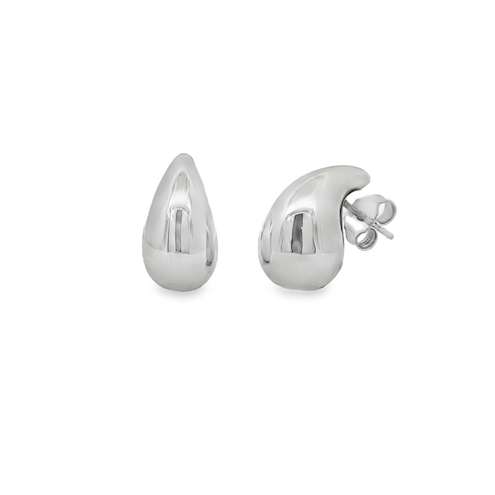 14K White Gold Medium Teardrop Earrings – 19x10mm, 2.7g

Description: