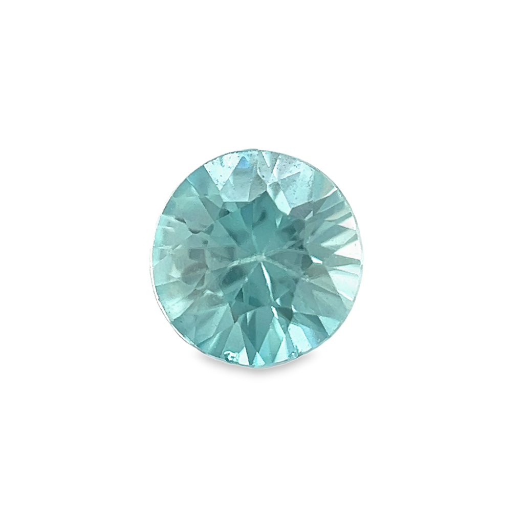 1.95ct Total Weight Blue Zircon Round Brilliant Cut Pair