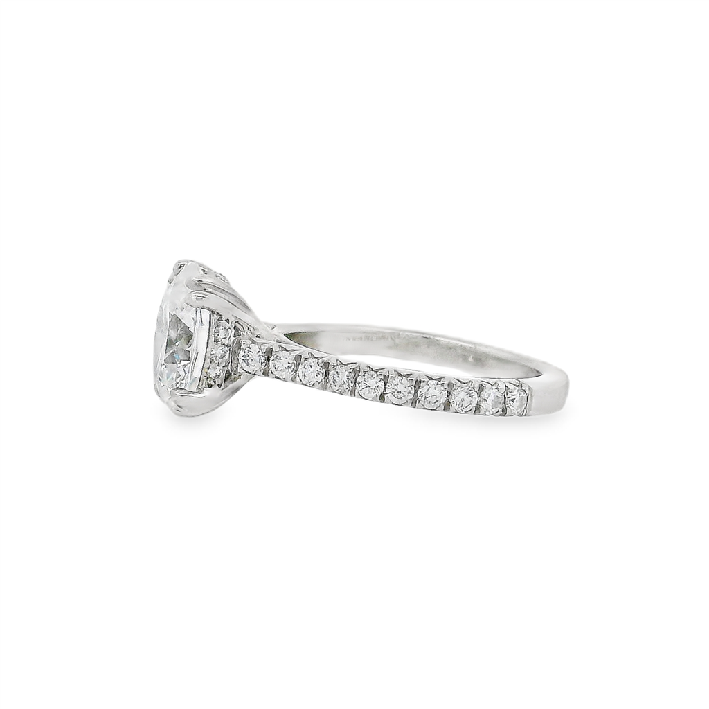 Platinum Natural Diamond Semi-Mount Engagement Ring – 0.45ctw.