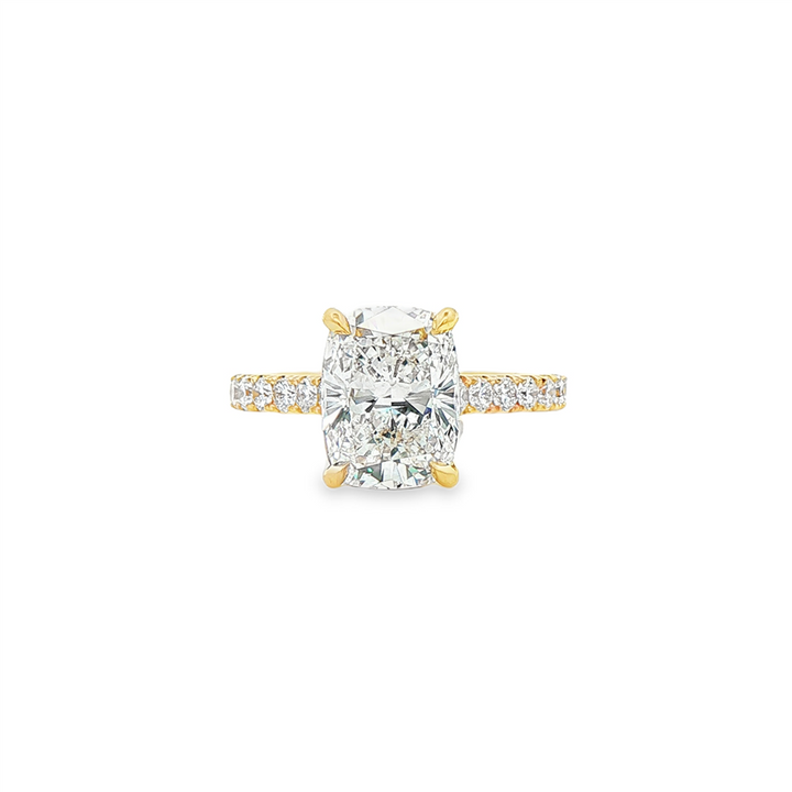 14K Yellow Gold Lab-Grown Diamond Semi-Mount Engagement Ring – 0.67ctw