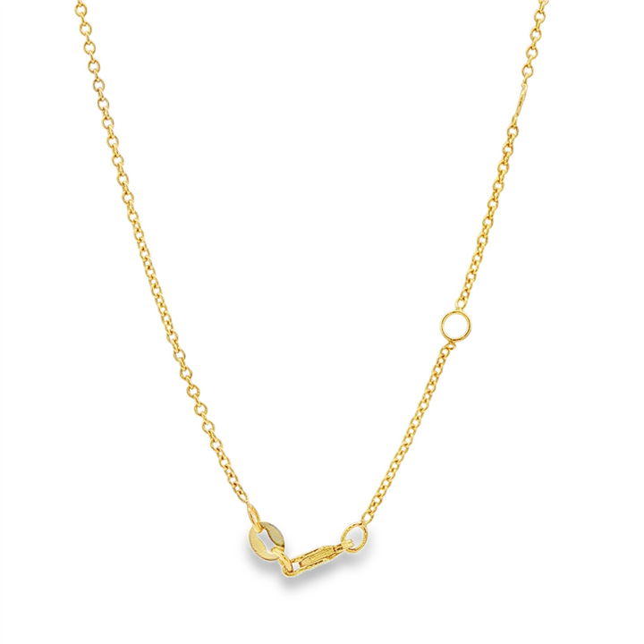 18K Yellow Gold Adjustable Rolo Chain 1.65mm, 16-18", 3.3g