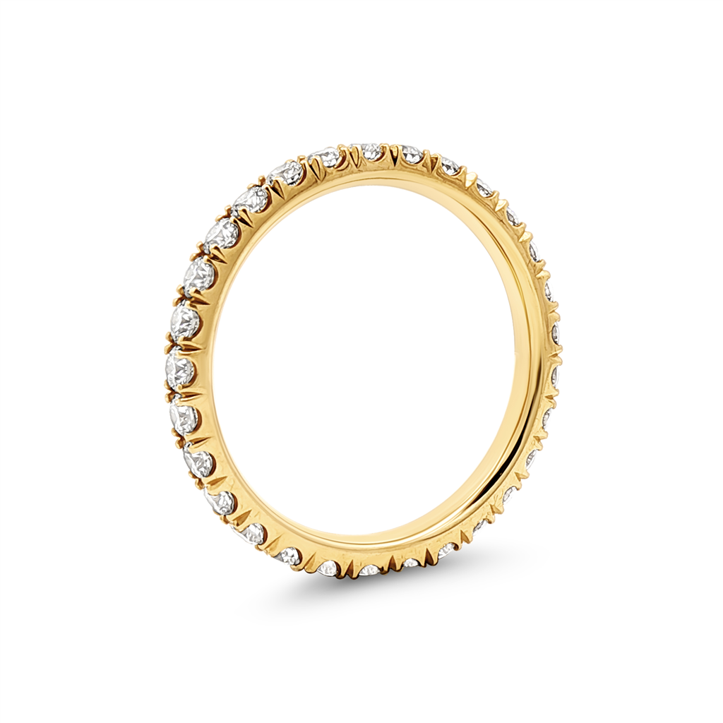 14K Yellow Gold Natural Diamond Eternity Band – 1.01ctw.