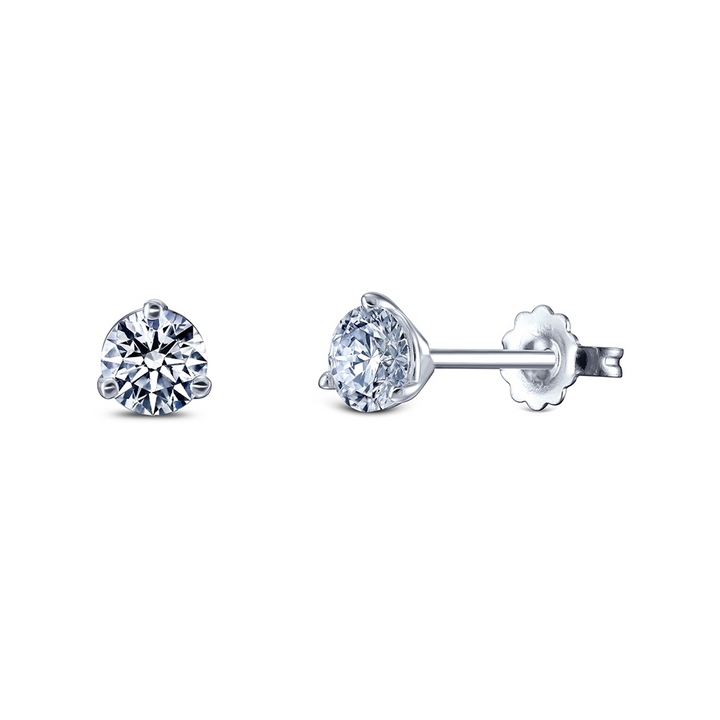 14K White Gold 0.65ctw Lab Grown Diamond Earrings