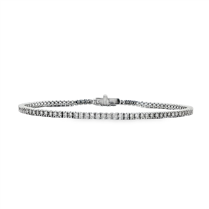 14K White Gold Diamond Tennis Bracelet - 2.00ctw.