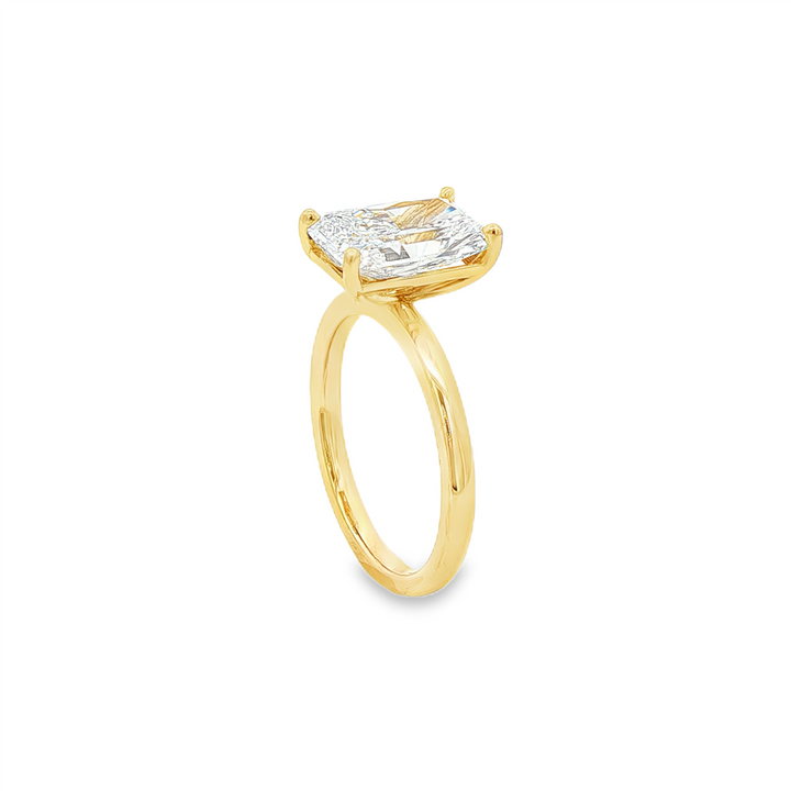 14K Yellow Gold Lab Grown Semi-Mount Engagement Ring – Size 6.5