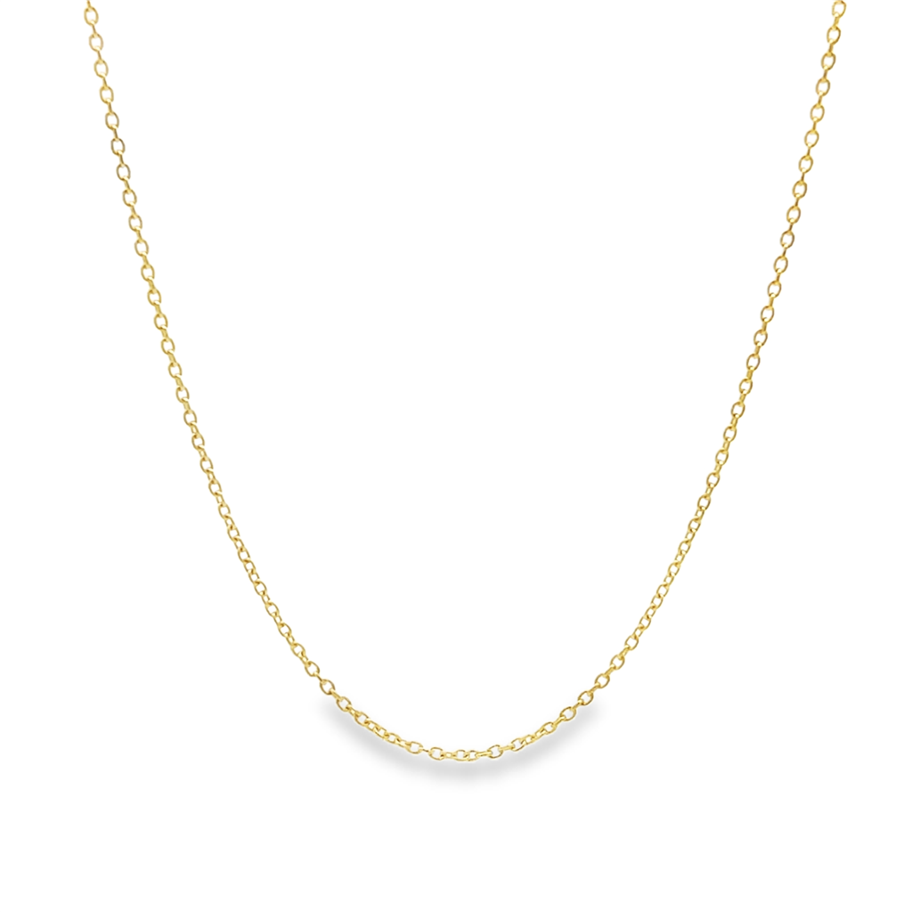 14K Yellow Gold Polished Rolo Chain 1.2mm Wide 16"
