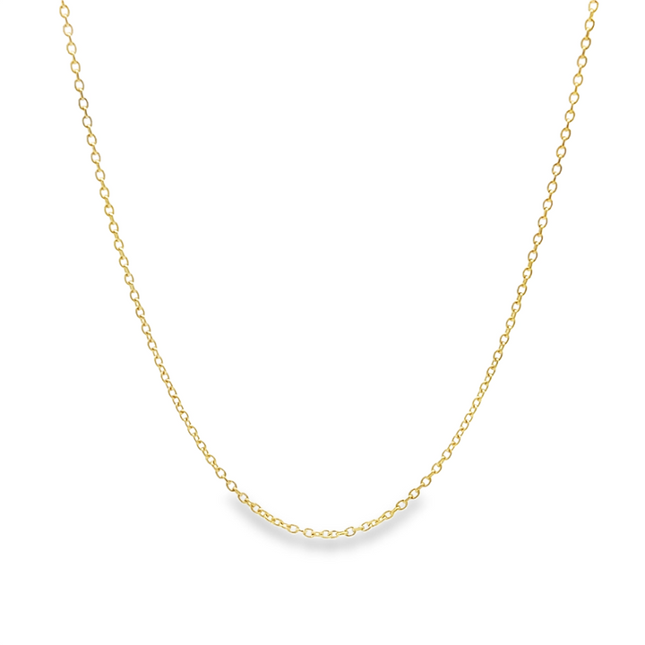 14K Yellow Gold Adjustable Rolo Chain – 1.2mm, 16–18", approx. 1.7g