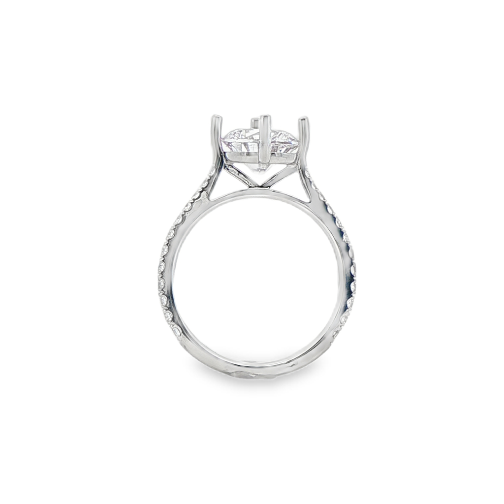 14K White Gold Lab-Grown Diamond Semi-Mount Engagement Ring – 0.34ctw.