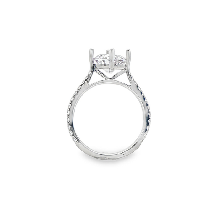 14K White Gold Lab-Grown Diamond Semi-Mount Engagement Ring – 0.34ctw.