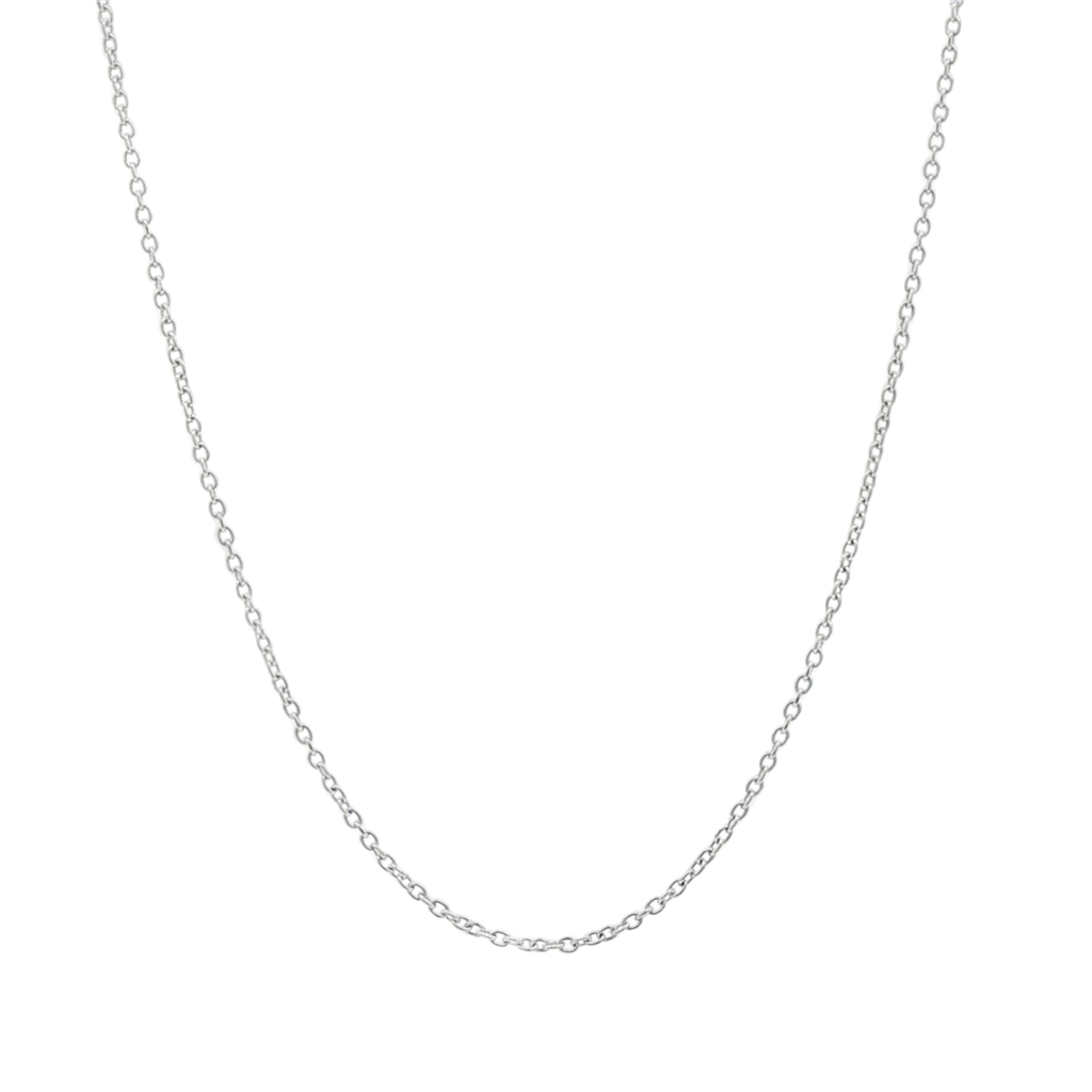 18K White Gold Rolo Chain – 1.2mm | 16-18" | 2g