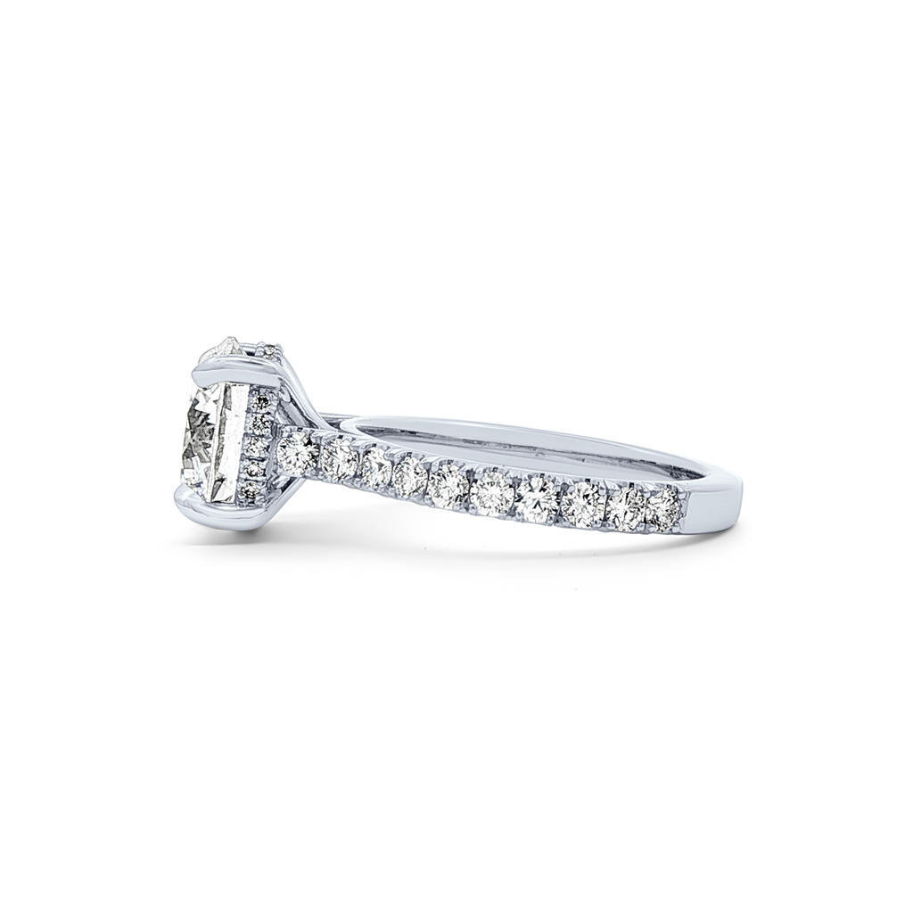 14K White Gold Lab Diamond Semi-Mount Engagement Ring – 0.69ctw.